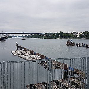 Schleusen Kiel-Holtenau på Kiel-kanalen