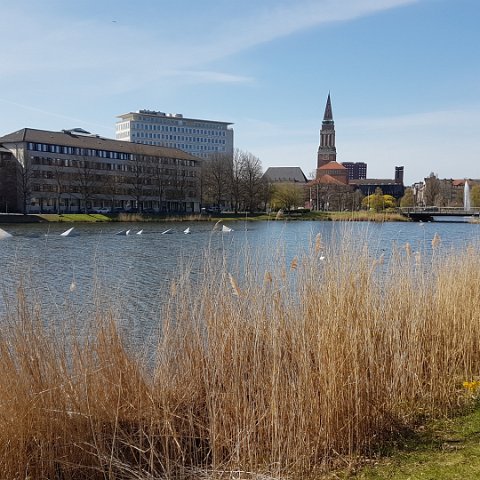 Havna og fjorden i Kiel