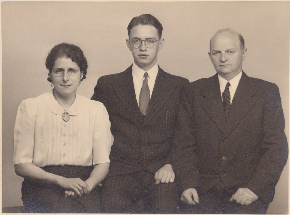 Familien Liavaag med Georgette, Bernard og Lauritz
