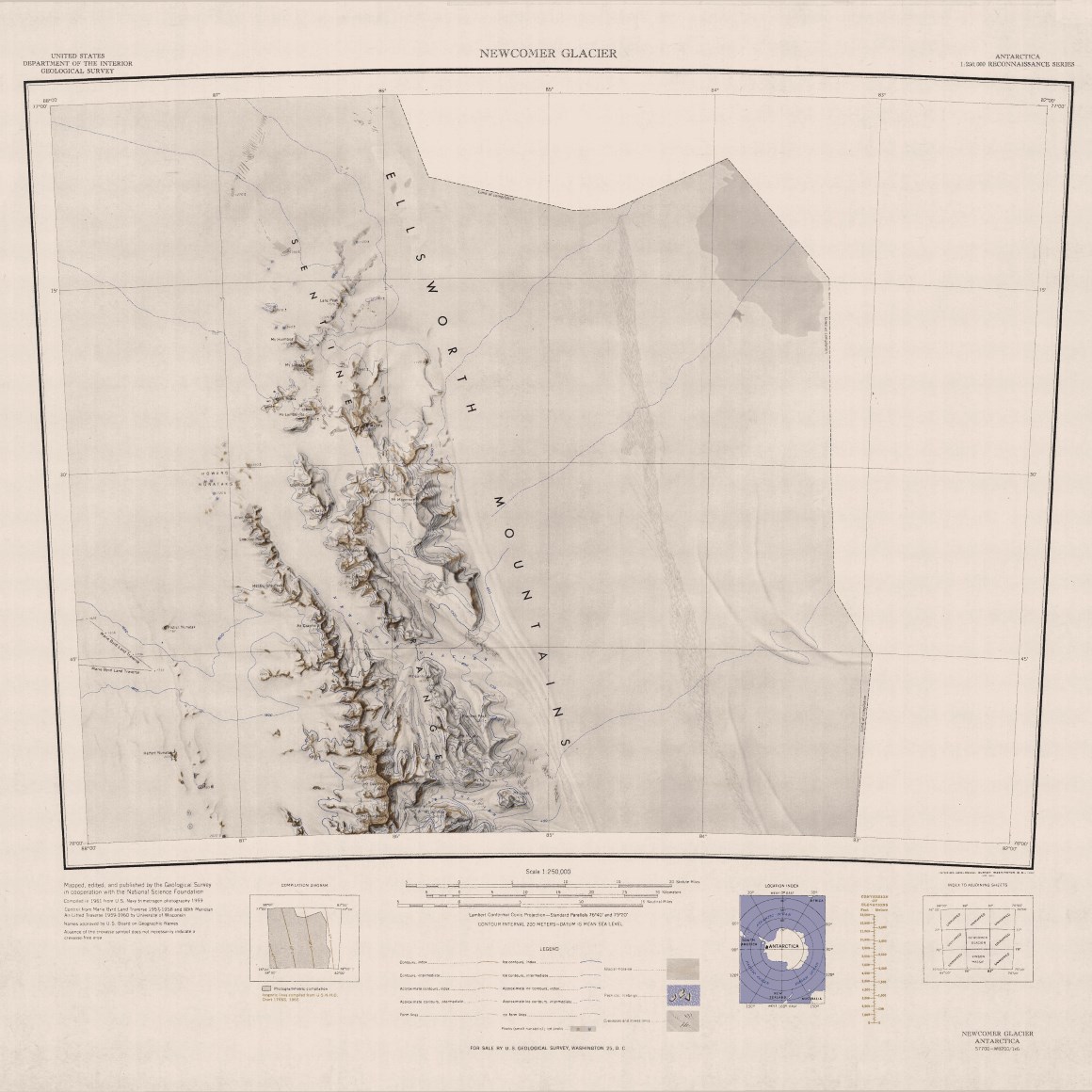 Map of Mount Liavaag and Northern Sentinel