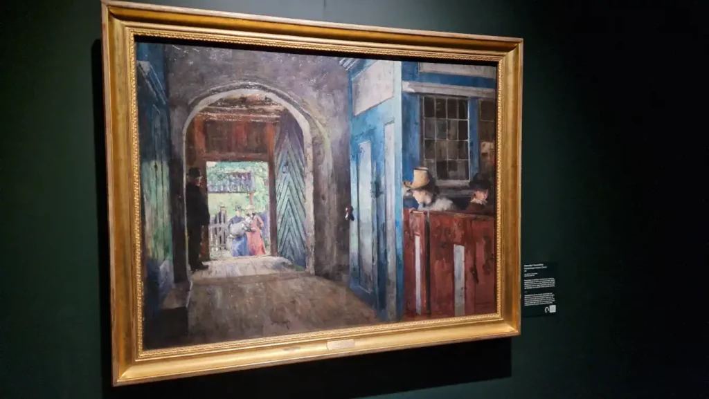 Barnedåp i Tanum kirke av Harriet Backer