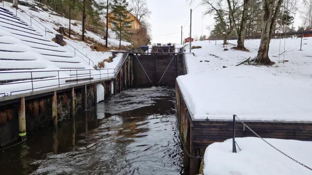 Ørje sluser med løftehøyde på 10 meter