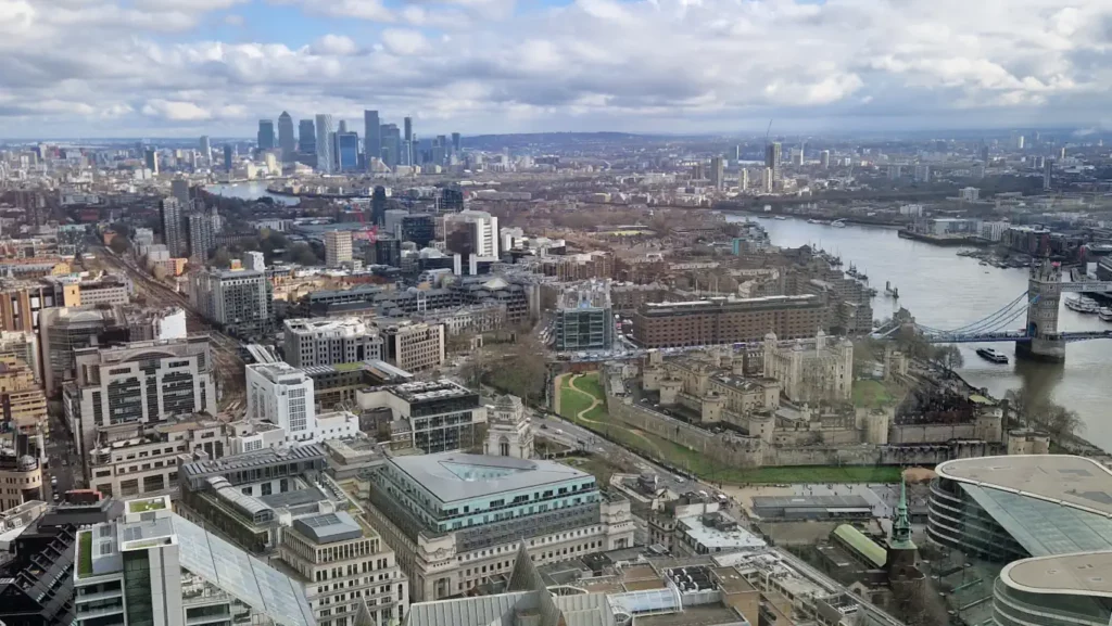 Utsikt fra Sky Garden mot Tower of London