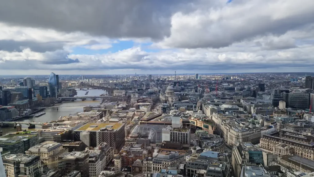 Panoramautsikt mot West End London