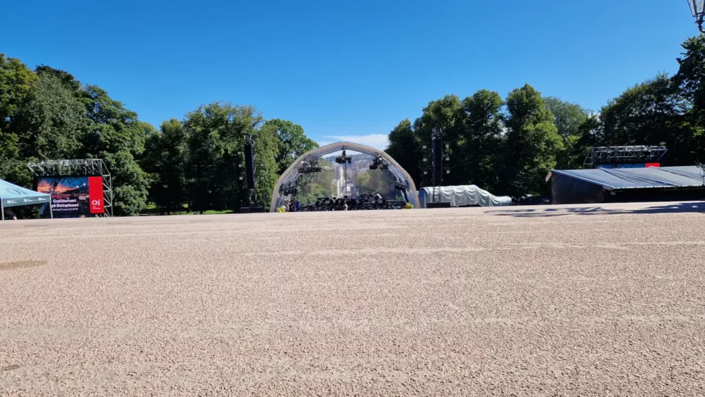 Rigget for konsert på slottsplassen