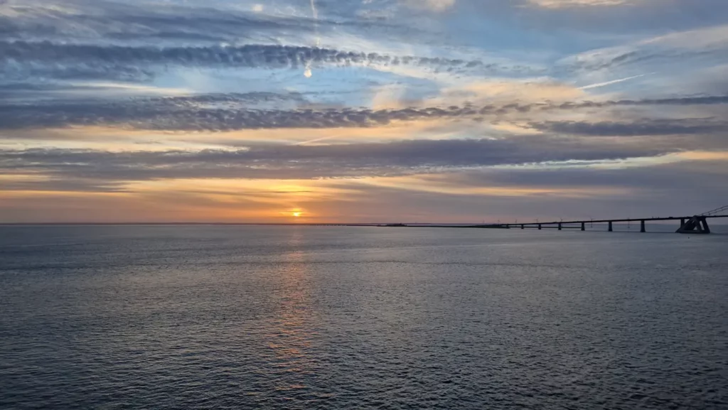 Solnedgang ved Storebælt
