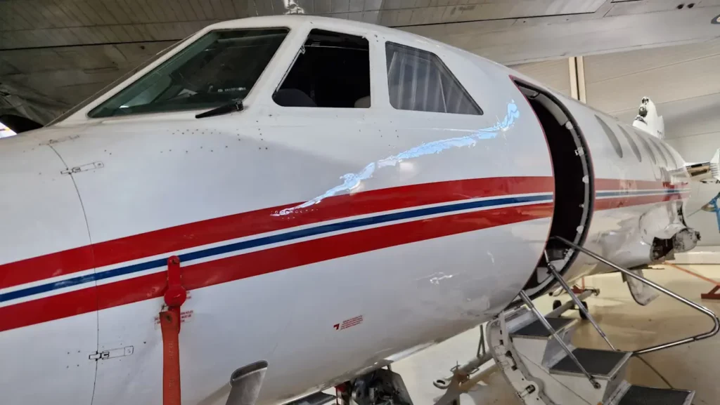 Dassault Falcon 20 på Flysamlingen Gardermoen