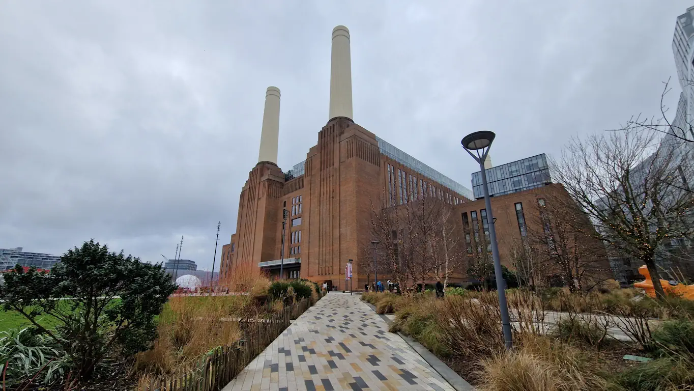 Battersea Power Station og Nine Elms i London
