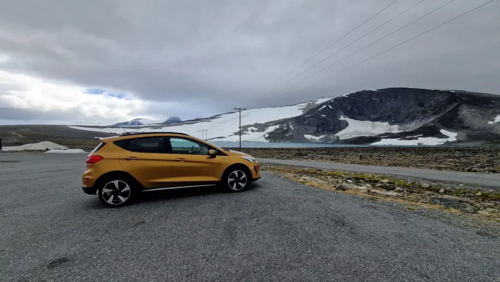 Juvasshytta parkering 1853 meter over havet